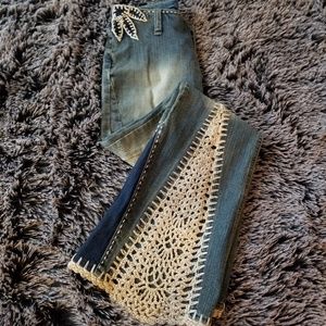 Crochet Patchwork Bell Bottom Pants